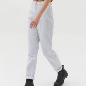 BDG Urban Outfitters Pastel Light Blue Ribbed High Rise Corduroy Mom Jeans 28